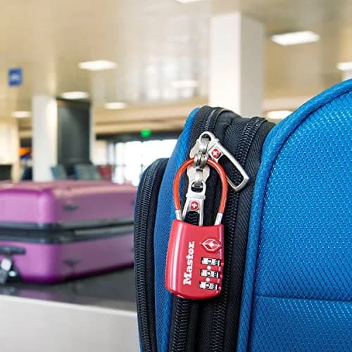 Master Lock TSA Approved Combination Luggage Lock 30mm Cable Lock | Set Your Own Combination thumbnail 1