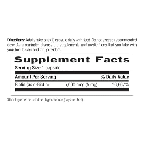 Country Life Biotin 5 mg for Hair, Scalp & Nails | Vegan Capsules for Healthy Hair & Nails thumbnail 8