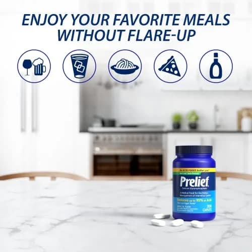 PRELIEF Acid Reducer Caplets Dietary Supplement 600 Count | No Artificial Flavors, Supports Acid Reduction in India thumbnail 2