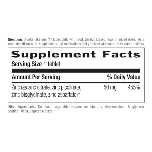 Country Life Target-Mins Zinc 50 mg 90 Tablets | Supports Immune & Protein Health thumbnail 2