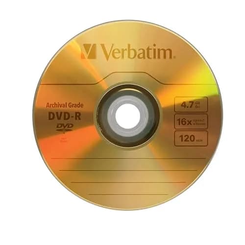 Verbatim UltraLife Gold DVD-R 4.7GB 120 Min 16X Write Speed Hard Coat Jewel Case (5 Pack) | Archival Grade Media thumbnail 2