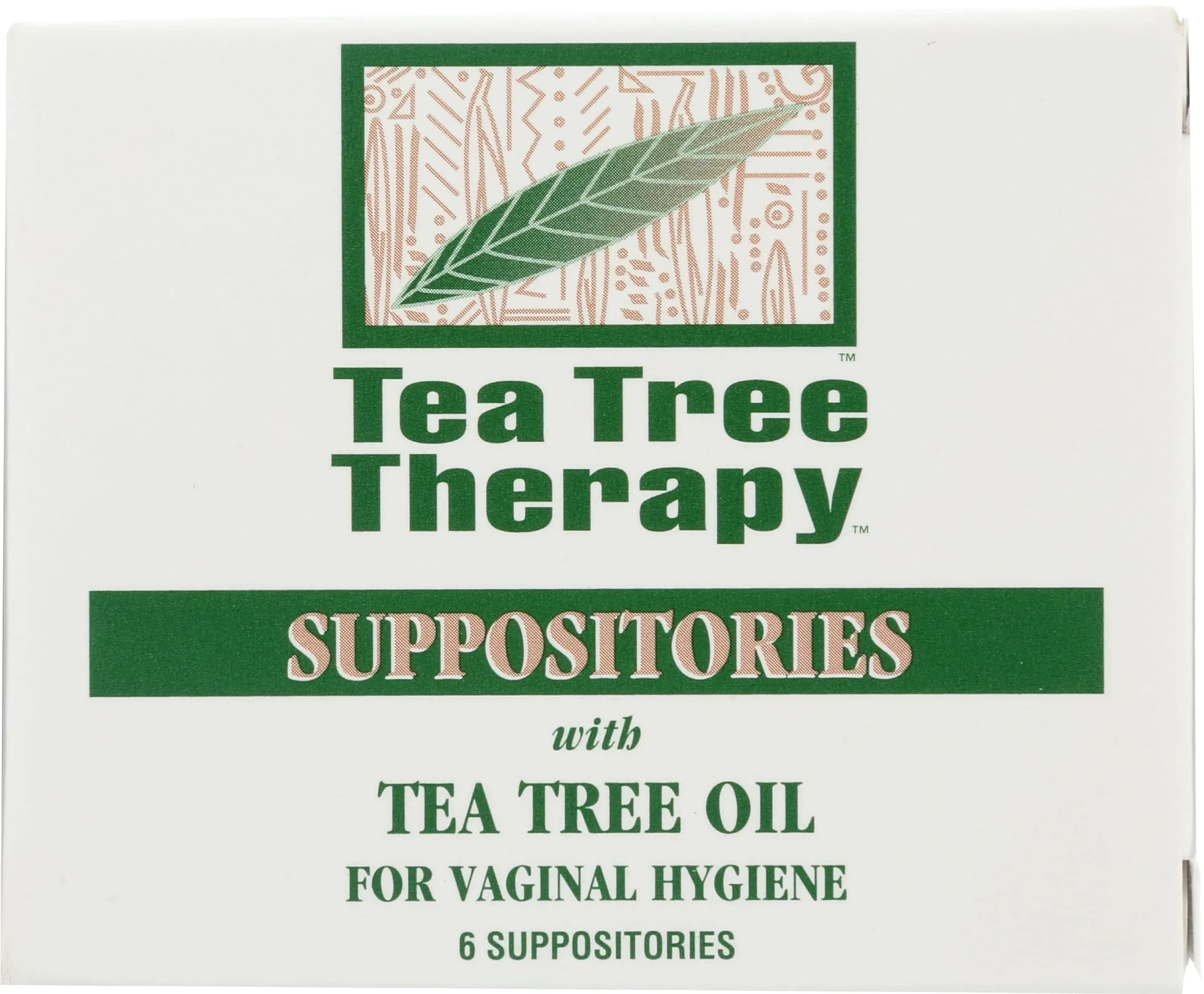 Tea Tree Therapy Vaginal Suppositories with Oil, 6 Count | Feminine Hygiene Support in India — White