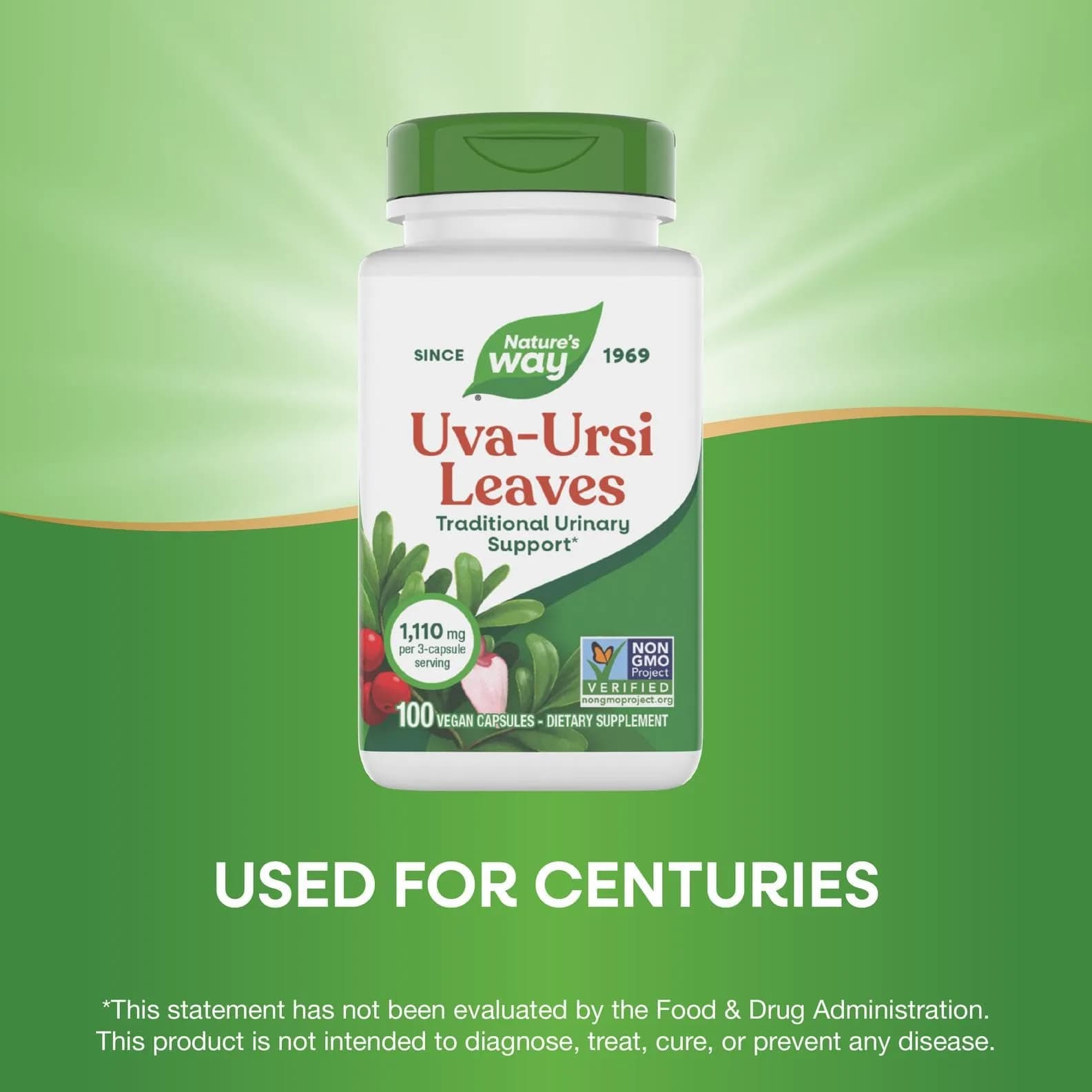 Nature's Way Uva Ursi Capsule Herbal Supplement 1440 mg (100 Count) | Traditional Urinary Support - view 4