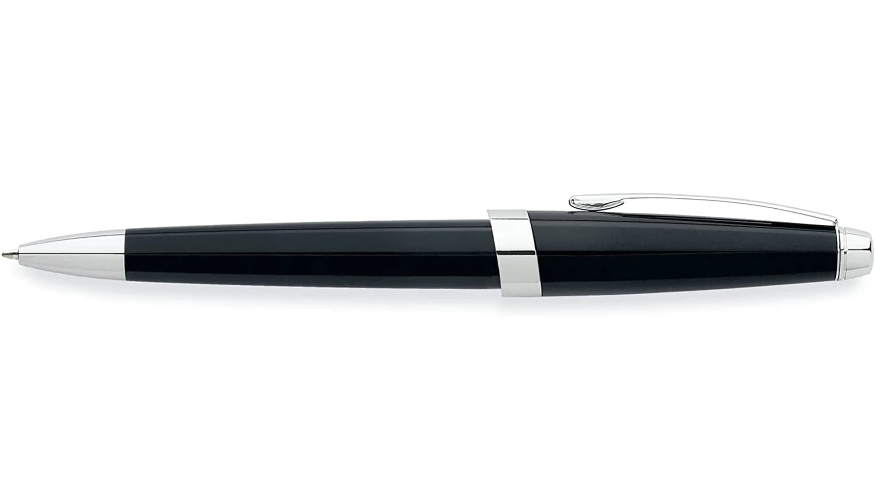 Cross Aventura Ballpoint Pen, Medium Point, Onyx Black Resin with Chrome Accents | Smooth Ink Flow - view 2