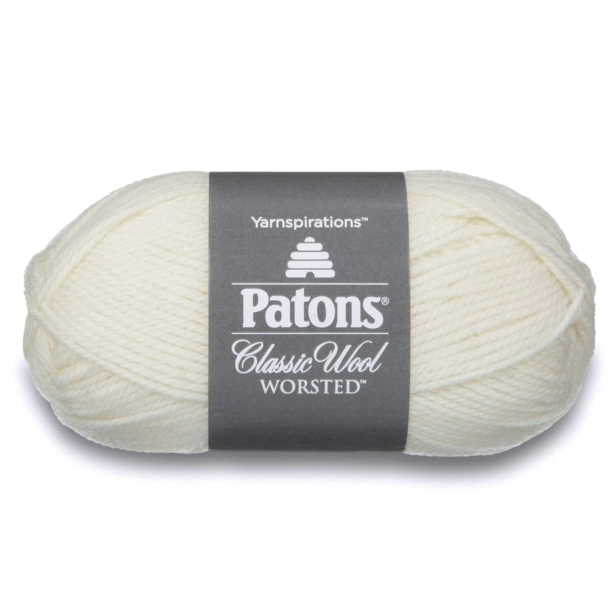 Patons Classic Wool Yarn Winter White 100g (3.5oz) | 100% Wool for Knit & Crochet