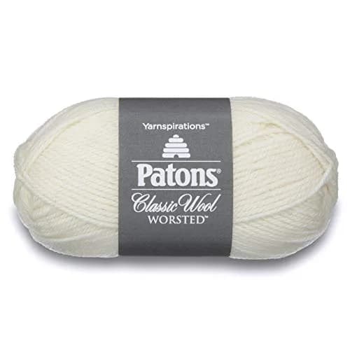 Patons Classic Wool Yarn Winter White 100g (3.5oz) | 100% Wool for Knit & Crochet thumbnail 1