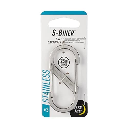 Nite Ize SB3-03-11 Size-3 S-Biner Dual Carabiner Stainless Steel | Durable Stainless Steel Performance thumbnail 1