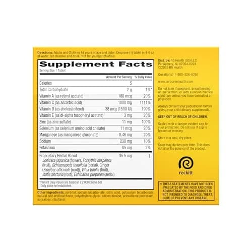 Airborne Immune Support Effervescent Tablets Zesty Orange 30 Count (Pack of 1) | 1000mg Vitamin C + 1500IU Vitamin D Immune Support thumbnail 8