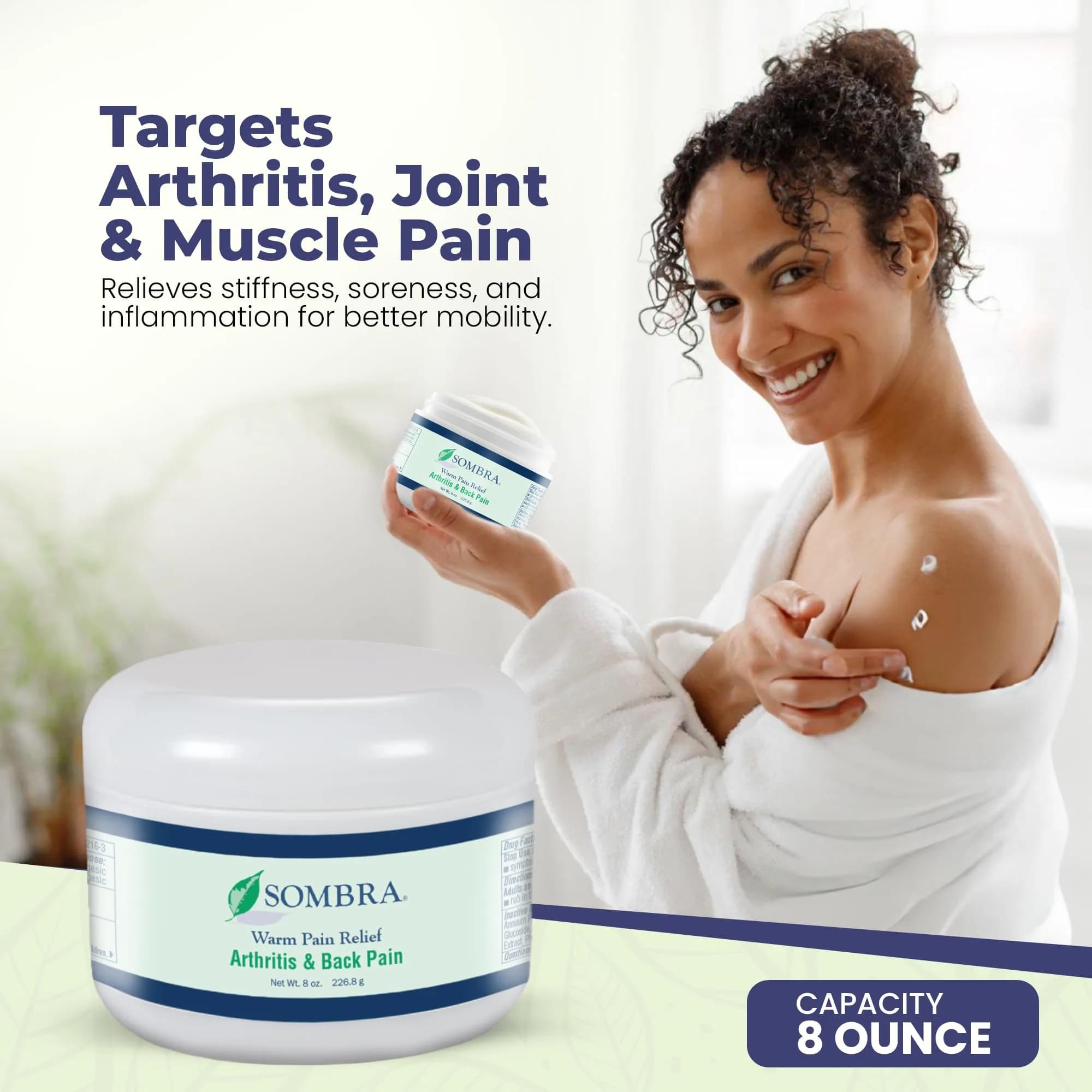Sombra Warm Pain Relief Gel 8 oz (237 ml) | Natural Warming Muscle Comfort for Arthritis & Back Pain - view 8