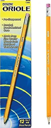 Dixon Oriole Presharpened Pencil, 12 Count (#2 HB) | Smooth Writing, Break-Resistant thumbnail 5