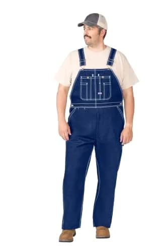 Liberty Walls Men's Big Smith Rigid Bib Overall 38W x 28L | Durable 100% Cotton Denim thumbnail 1