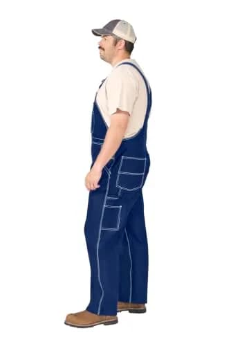 Liberty Walls Men's Big Smith Rigid Bib Overall 38W x 28L | Durable 100% Cotton Denim thumbnail 6