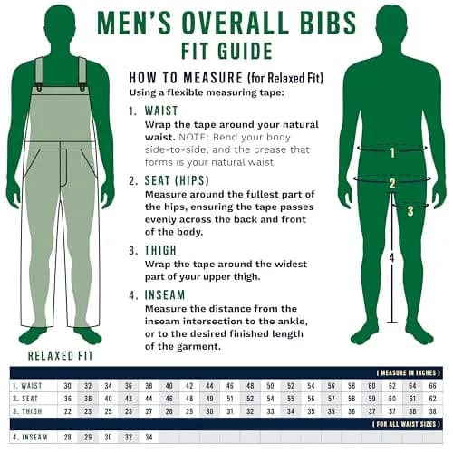 Liberty Walls Men's Big Smith Rigid Bib Overall 38W x 28L | Durable 100% Cotton Denim thumbnail 8