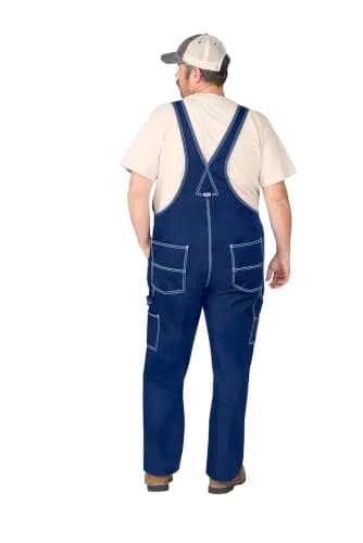 Liberty Walls Men's Big Smith Rigid Bib Overall 38W x 28L | Durable 100% Cotton Denim thumbnail 2