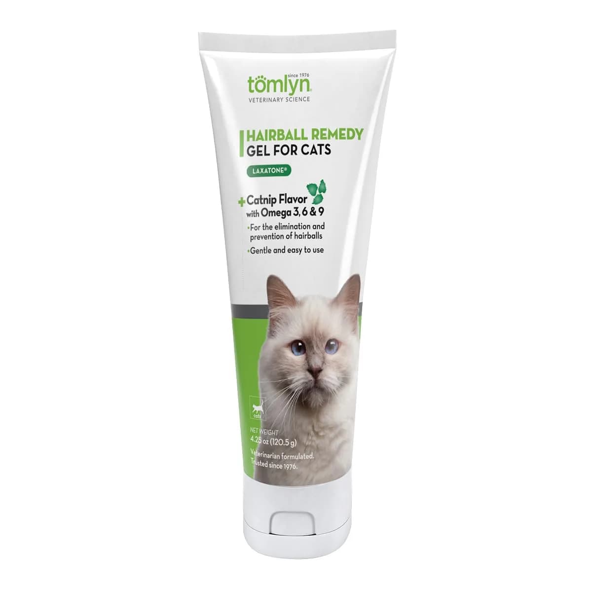 Tomlyn Hairball Gel for Cats with Catnip | Effective Hairball Prevention & Relief, 4.25 oz