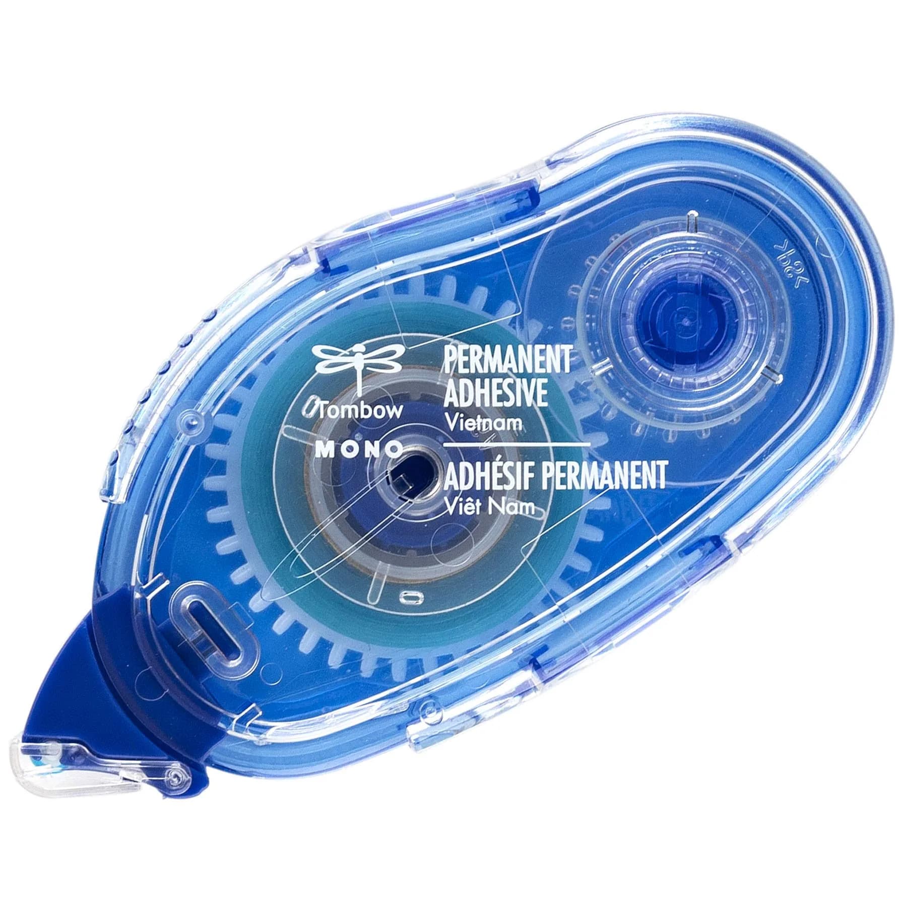 Tombow Mono Permanent Adhesive Applicator 1 Pack | Strong, Instant Bond for Paper & Photos — Blue