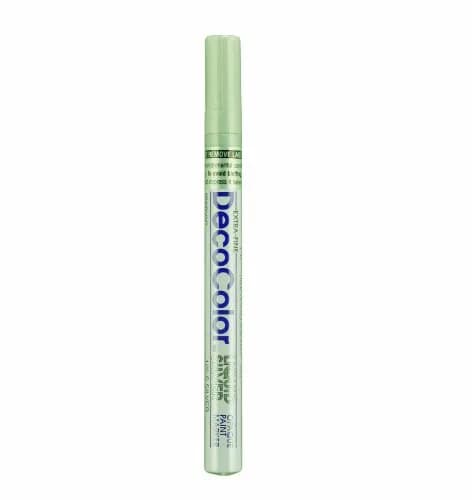 Marvy Uchida DecoColor Liquid Extra Fine Paint Marker, Silver | Weatherproof, Xylene-Free, Lead-Free, 1 Count thumbnail 1