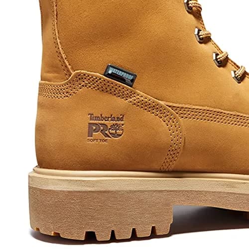 Timberland PRO Men's Direct Attach 8 Inch Soft Toe Waterproof Work Boot, Wheat, 15 | Insulated & Durable thumbnail 2