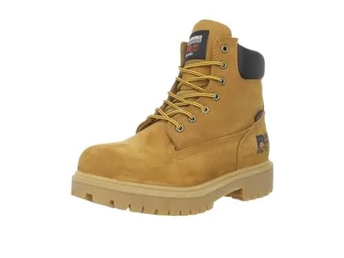 Timberland PRO Men's Direct Attach 6 Inch Steel Safety Toe Waterproof Insulated Work Boot, Wheat, 14 Wide thumbnail 1