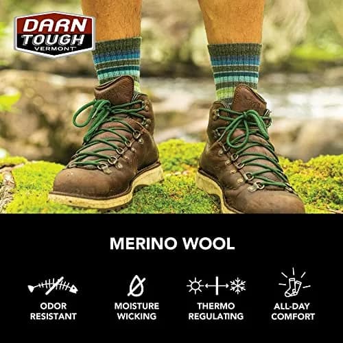 Darn Tough Vermont Men’s Merino Wool Micro Crew Cushion Socks | Hiking & Casual Comfort thumbnail 5