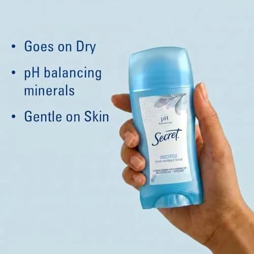 Secret Original Unscented Invisible Solid Antiperspirant & Deodorant 75ml (2.6 oz) | 24-Hour Sweat & Odor Protection thumbnail 2