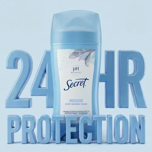 Secret Original Unscented Invisible Solid Antiperspirant & Deodorant 75ml (2.6 oz) | 24-Hour Sweat & Odor Protection thumbnail 3