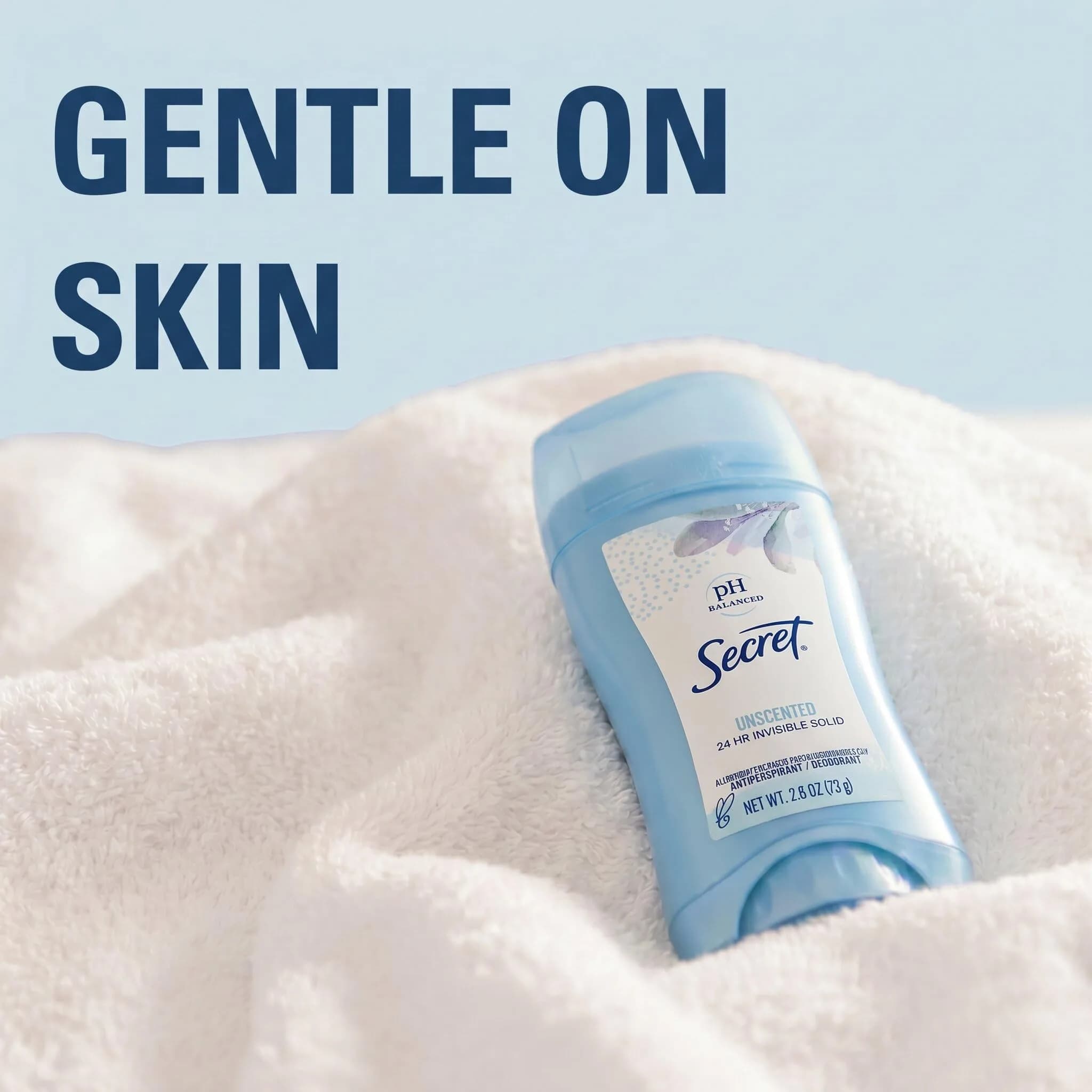 Secret Original Unscented Invisible Solid Antiperspirant & Deodorant 75ml (2.6 oz) | 24-Hour Sweat & Odor Protection - view 4