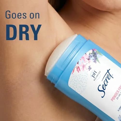 Secret Antiperspirant and Deodorant for Women, Powder Fresh Scent, 76.5g (2.7 oz) | 24hr Sweat & Odor Protection thumbnail 5