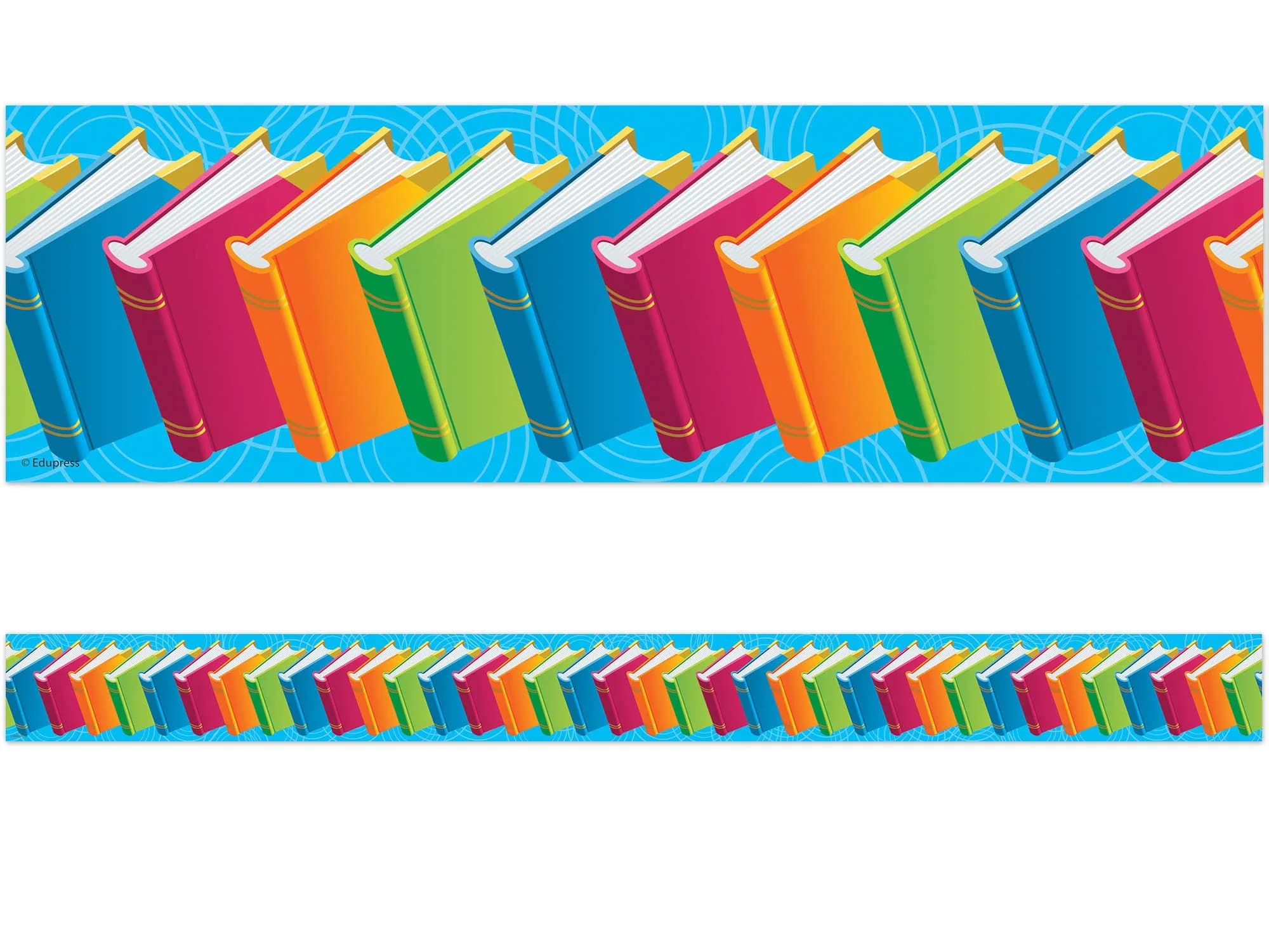 Edupress Books Straight Border Trim (EP60618) | Classroom Border for Walls & Bulletin Boards — Colorful