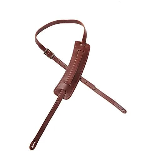 Levy's Leathers Classic 50's Style Veg-Tan Guitar Strap 49-55" Burgundy | Classic Leather Design — Burgundy