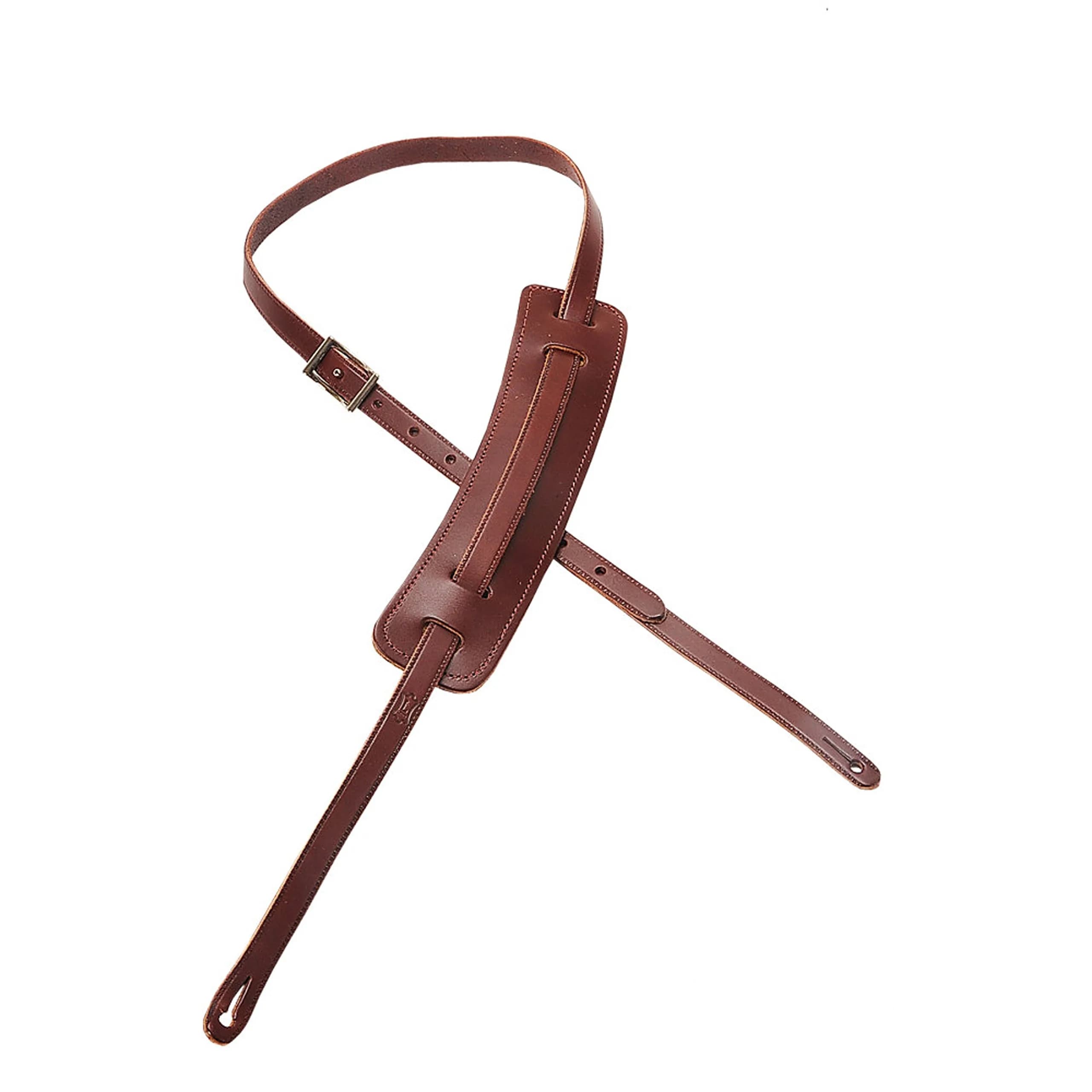 Levy's Leathers Classic 50's Style Veg-Tan Guitar Strap 49-55" Burgundy | Classic Leather Design