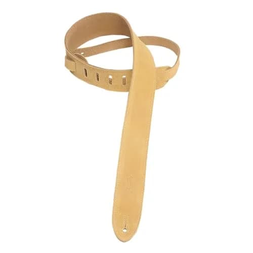 Levy's Leathers 2" Suede Guitar Strap with Suede Backing | Adjustable from 36" to 52" | Tan thumbnail 1