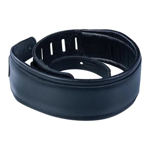 Levy's Signature Legacy Series 3" Garment Leather Guitar Strap, Black | 38-53" Adjustable, Padded Comfort thumbnail 4