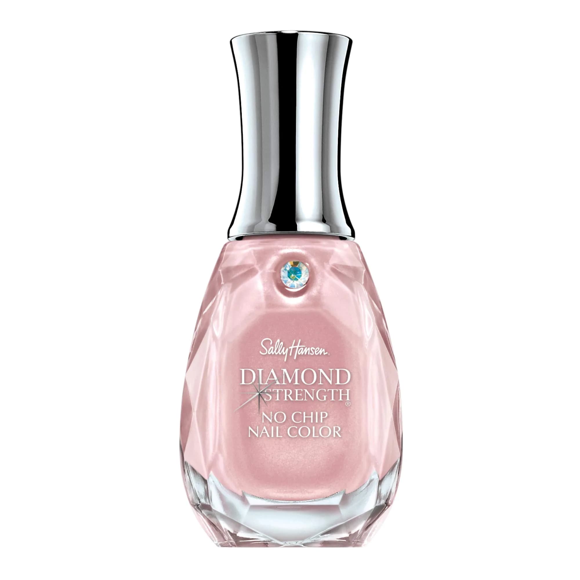 Sally Hansen Diamond Strength Nail Polish 0.45 Fl Oz | Sheer Shimmery Pink with Diamond Hard Formula — 220 Champagne Toast