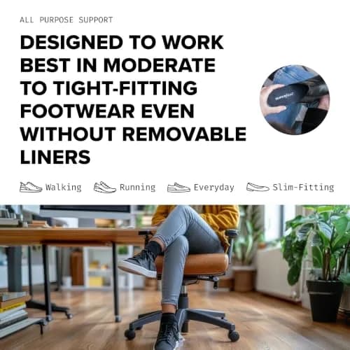 Superfeet All-Purpose Low Arch Support Insoles | Slim Fit Orthotic for Flat & Tight Shoes thumbnail 6
