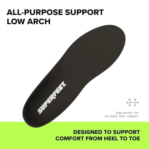 Superfeet All-Purpose Low Arch Support Insoles | Slim Fit Orthotic for Flat & Tight Shoes thumbnail 2