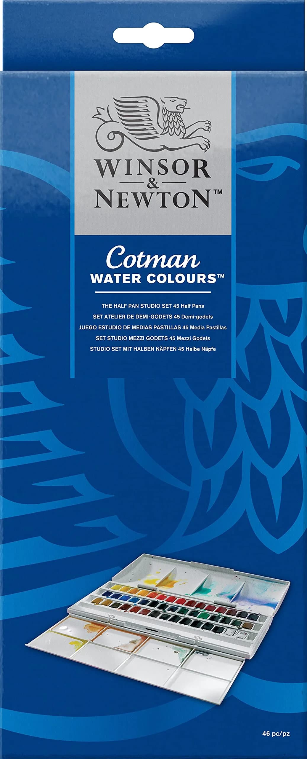 Winsor & Newton Cotman Watercolor Paint Set 45 Half Pans Studio Set | Artist Grade Watercolors - main product image