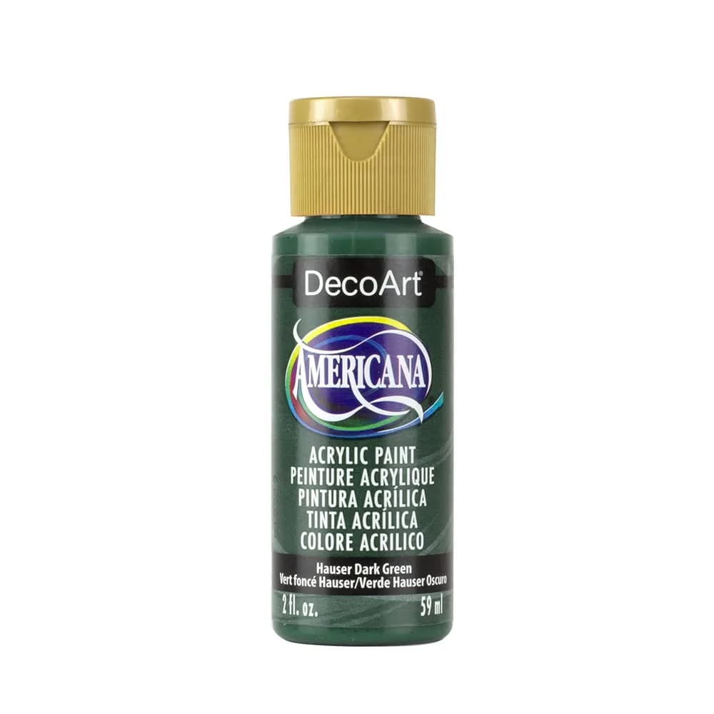 DecoArt Americana Acrylic Paint Hauser Dark Green 59ml (2 Fl Oz) | Non-Toxic & Highly Pigmented - main product image