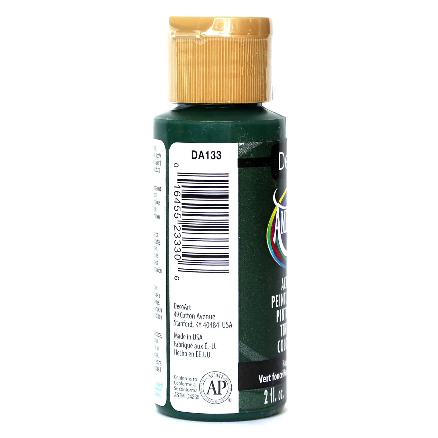 DecoArt Americana Acrylic Paint Hauser Dark Green 59ml (2 Fl Oz) | Non-Toxic & Highly Pigmented - view 2