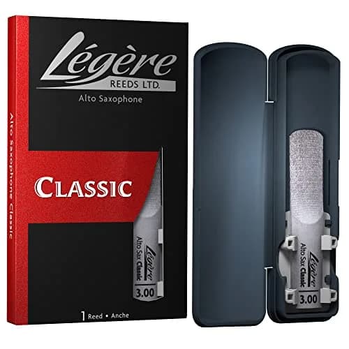 Légère Alto Saxophone Reed Classic Strength 3.00 (AS3.0) - Synthetic, Transparent | Easy-Playing, Durable, Consistent Response thumbnail 1