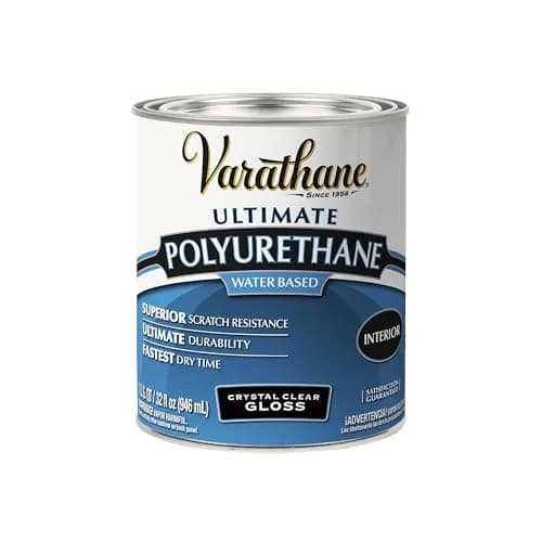 Varathane Water-Based Ultimate Gloss Polyurethane | Interior Wood Finish, Fast Dry, Scratch & Stain Resistant, 1 Quart thumbnail 1
