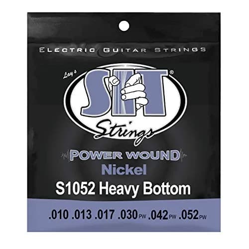 SIT Strings Power Wound Nickel Electric Guitar Strings (S.I.T.), Heavy Bottom 10-52 | Bright, Balanced Tone for All Styles thumbnail 1