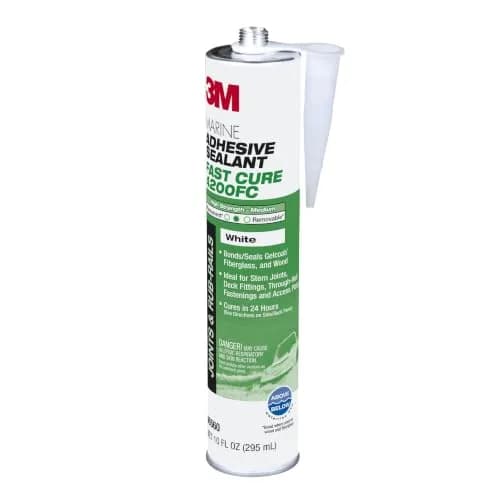 3M Marine Adhesive Sealant Fast Cure 4200FC Black 375ml (12.8 Fl Oz) | Bonds Wood, Fiberglass, Metal Above & Below Water thumbnail 1