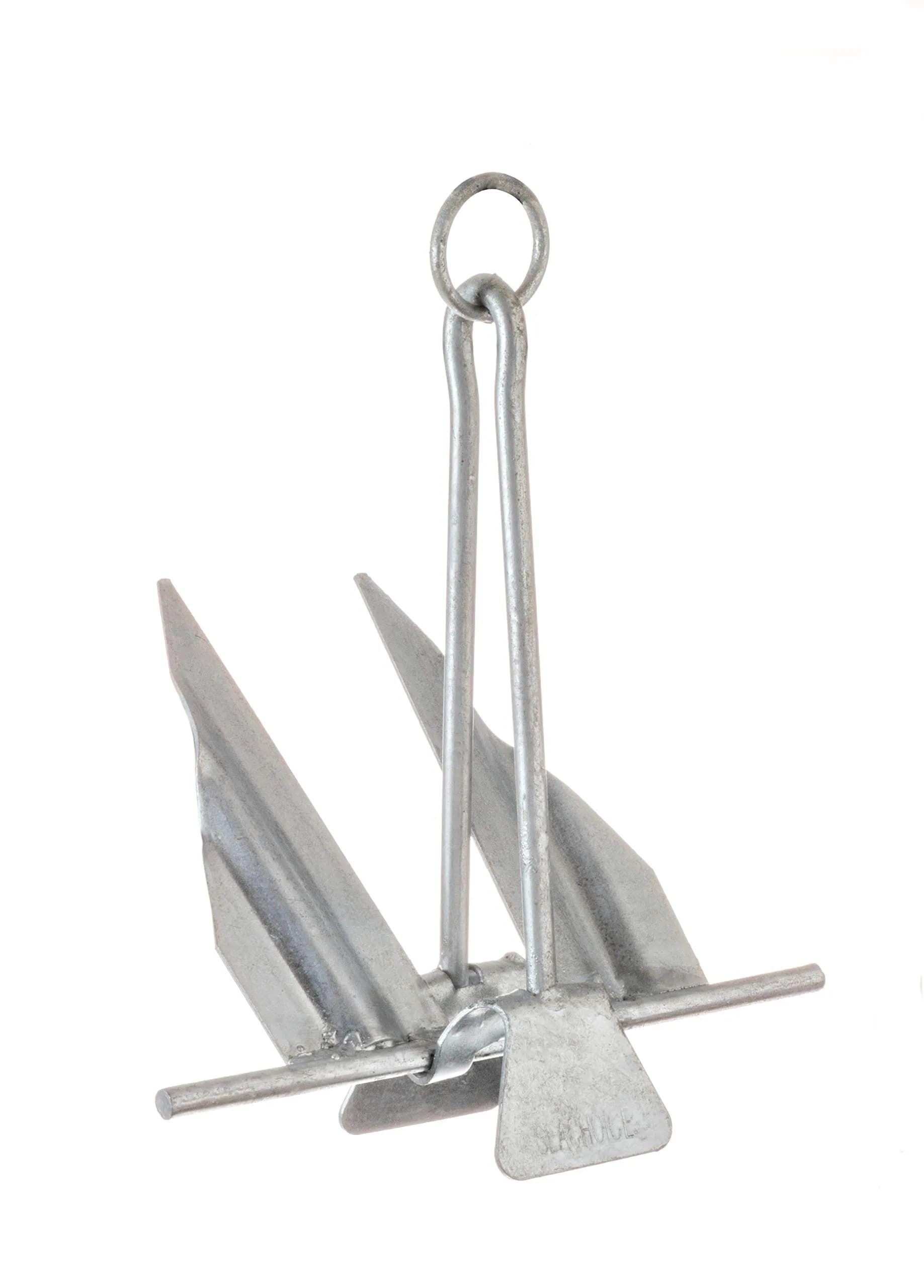 Seachoice Utility Anchor w/ Slip Ring, Size 7E, Galvanized Steel | Deep Penetration & Easy Retrieval