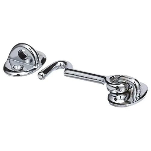 Seachoice Chrome-Plated Cast Brass 2 in. Marine Cabin Door Hook w/ #6 Fastener | Durable Brass Marine Hardware thumbnail 2
