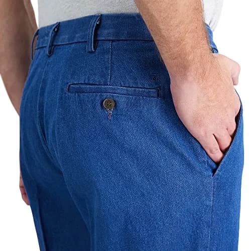 Haggar Men's Classic Fit Work to Weekend Denim Pant | Mid Rise, 38W x 32L, Light Stonewash thumbnail 4
