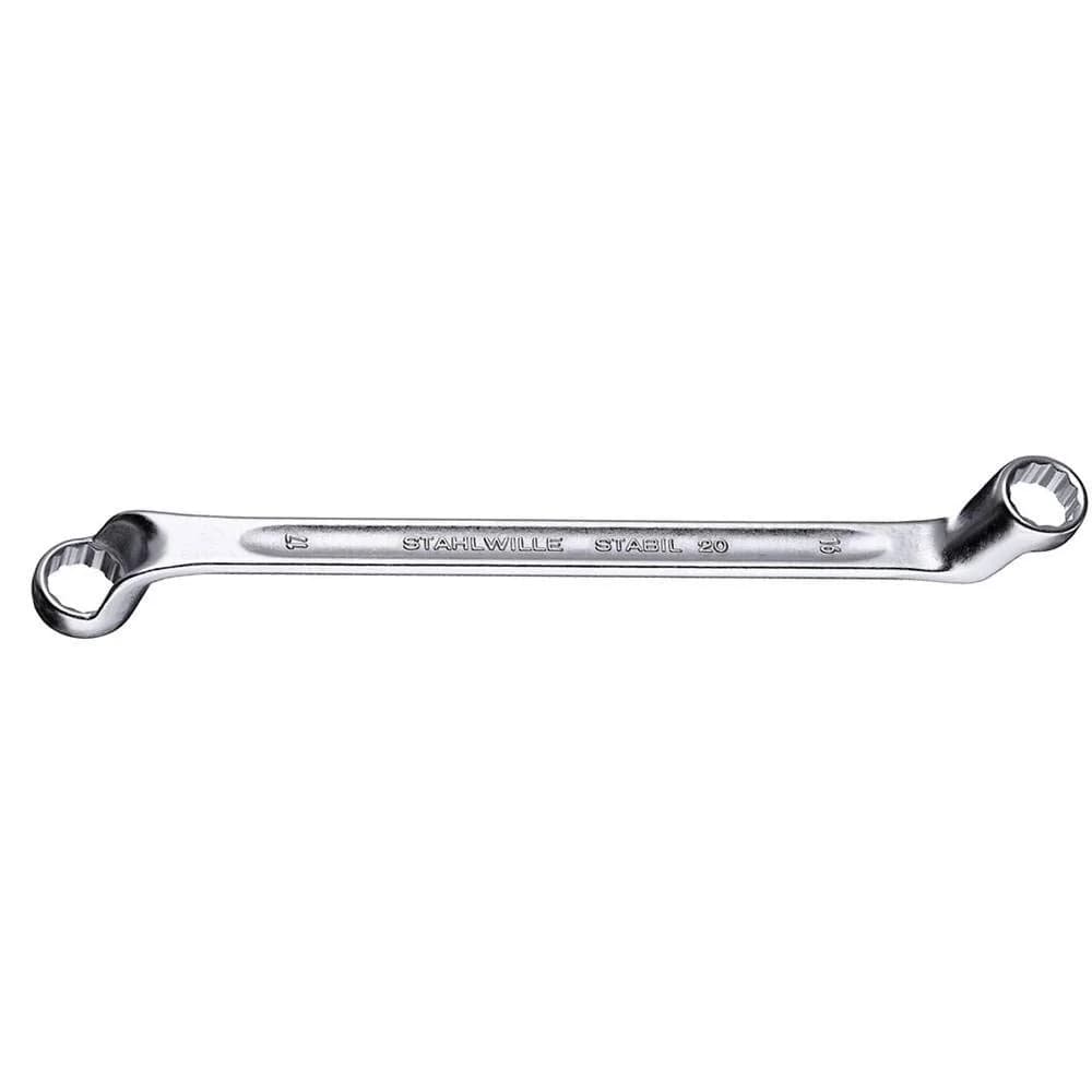 Stahlwille Double Ended Ring Spanner 18 x 19 mm | Chrome Alloy Steel, Anti-Slip Profile, German Quality — 18 x 19 mm