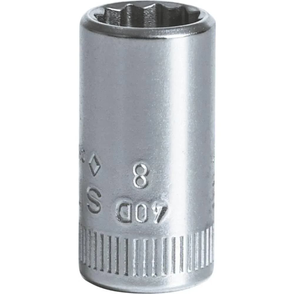 Stahlwille Bi-Hex 14mm Socket #40D, 1/4 inch Drive, 24mm (0.94 inch) | German Quality Tool for Tight Spaces — 9 mm
