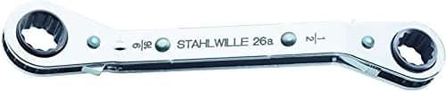 Stahlwille 26a Ratchet Ring Spanner 1/2" x 9/16" | Bi-Hexagon Angled 22 Teeth Chrome Plated 170mm thumbnail 1
