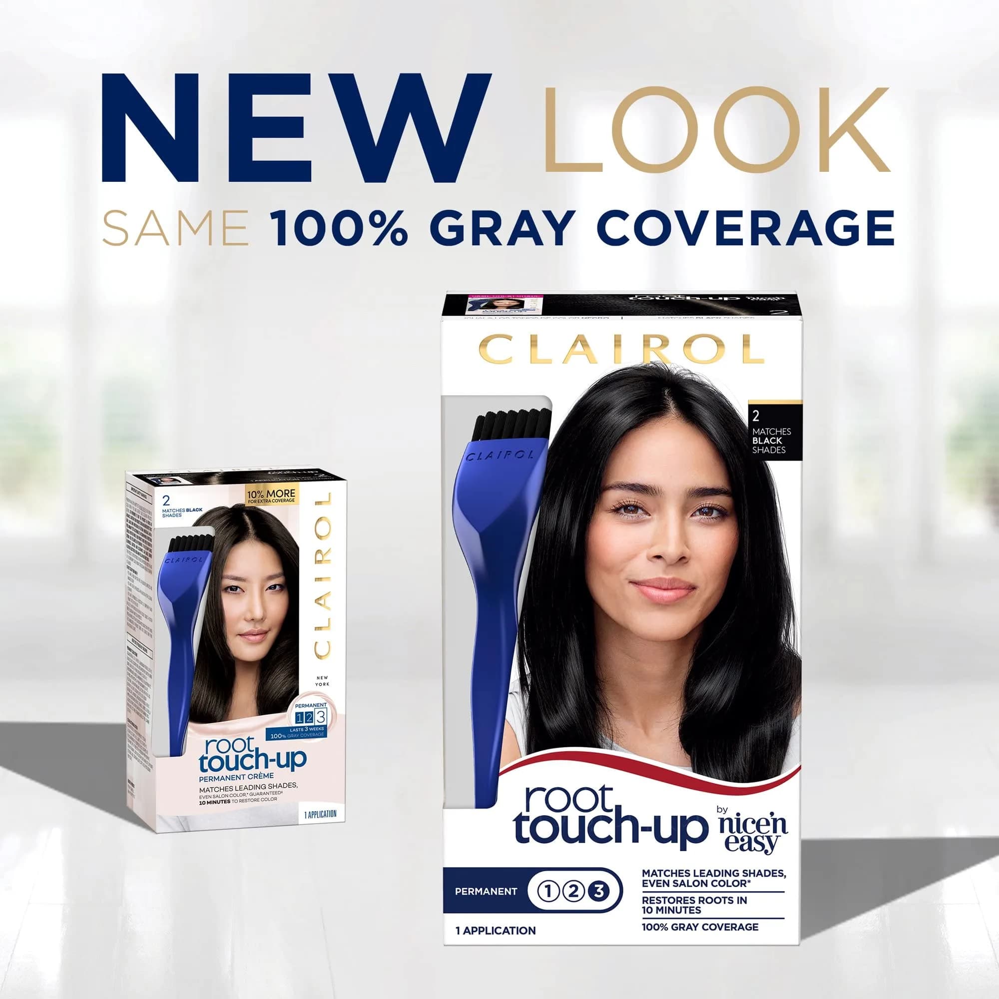 Clairol Permanent Root Touch-Up Hair Color, Black (2 Count, 0.25 lb) | Blends Salon Shades in 10 Minutes - view 5